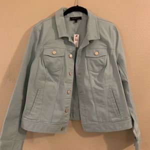 NWT Talbots Mint Denim Jacket